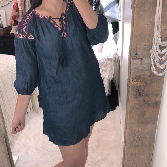Flying Tomato small chambray embroidered dress - Picture 2 of 7